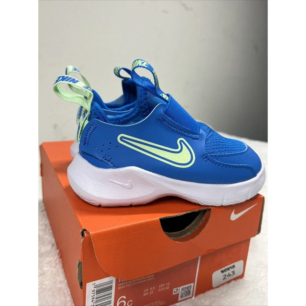 Boy's Nike, Flex Runner 3 Sneaker - Toddler FN1478-400 Photo Blue/Vapor Green SY